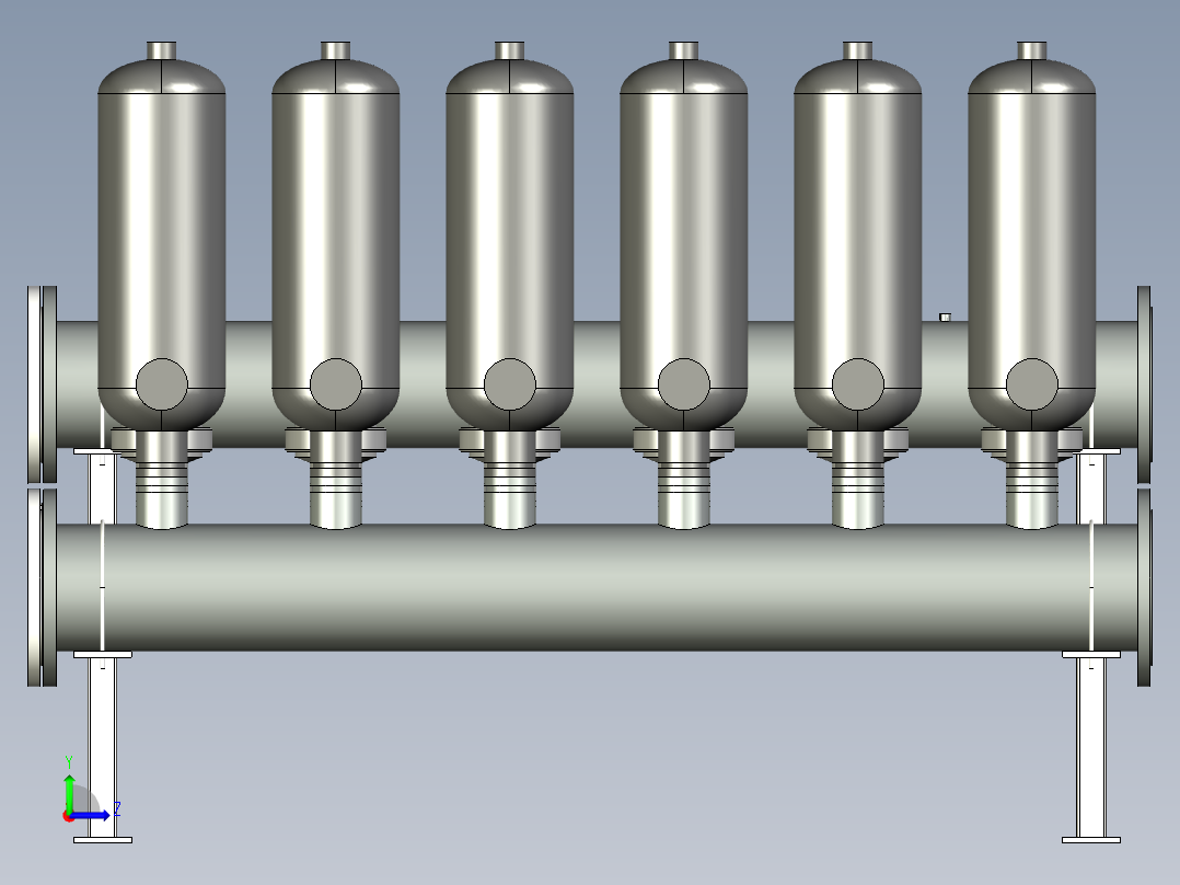 叠片式过滤器左视图