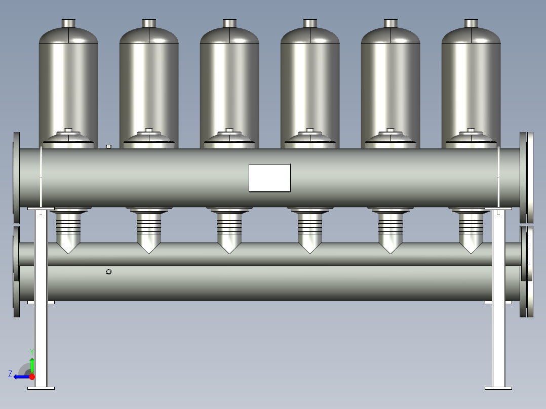 叠片式过滤器右视图