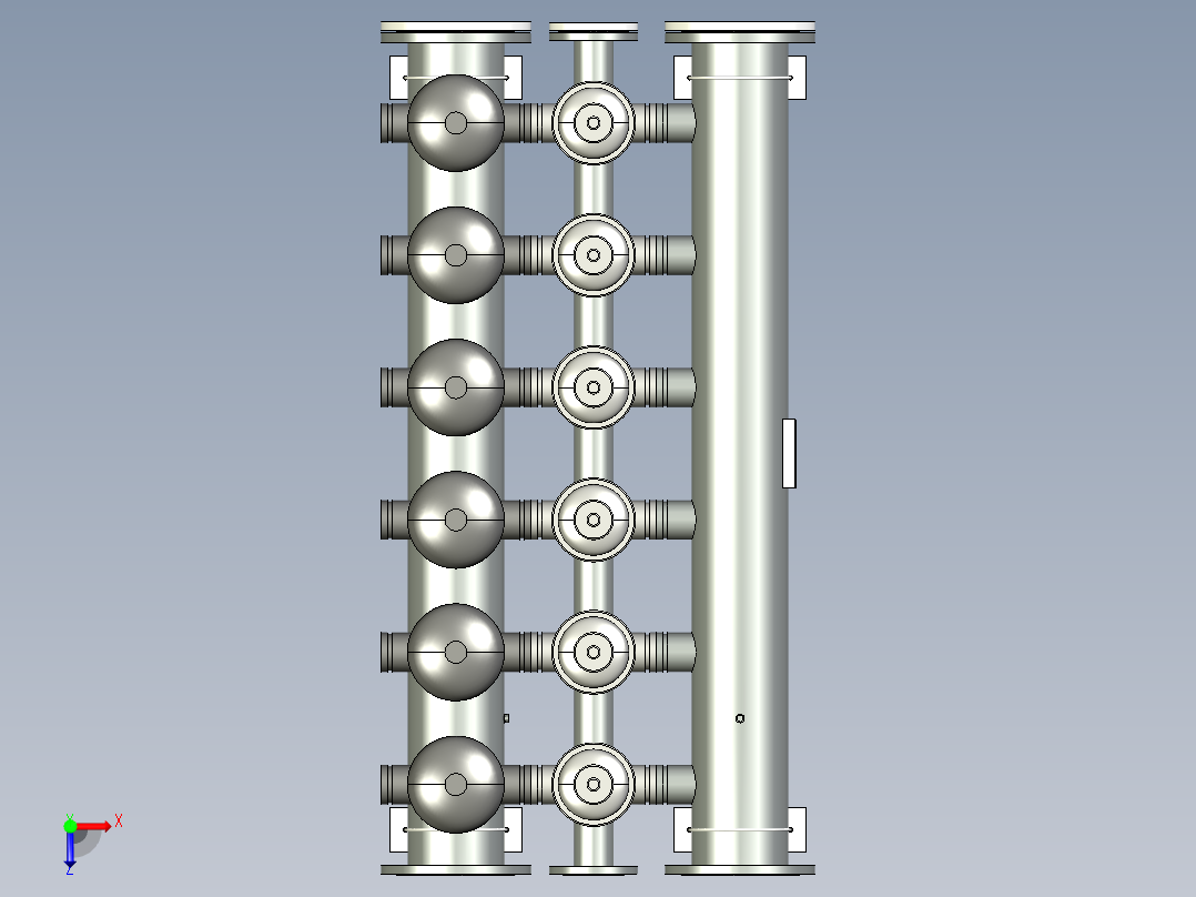 叠片式过滤器俯视图