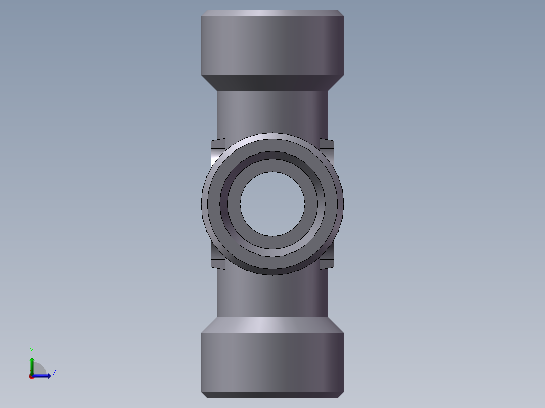 XC+XD 四通接头、XD-22左视图