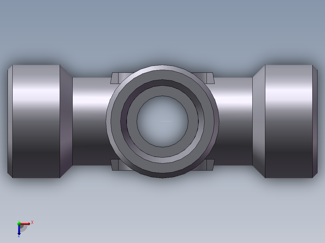 XC+XD 四通接头、XD-22俯视图