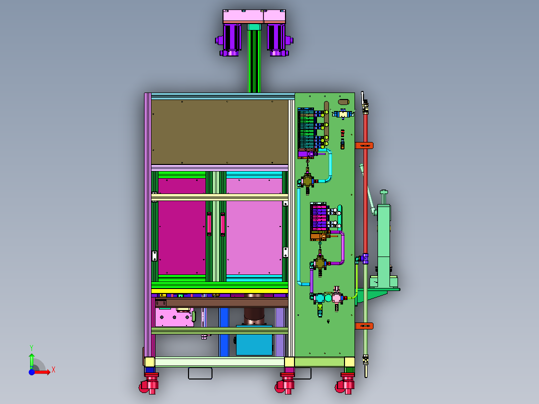 电机输出轴组件自动组装设备前视图