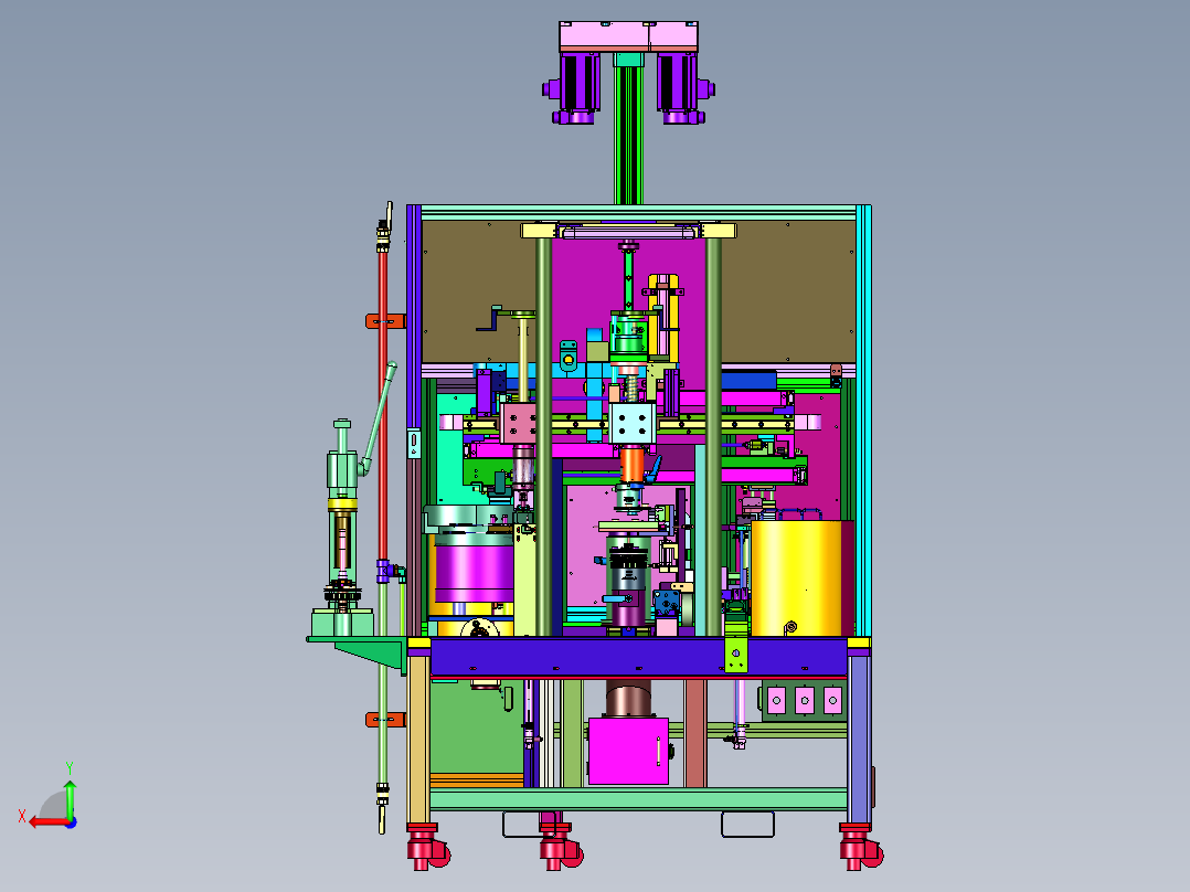 电机输出轴组件自动组装设备后视图