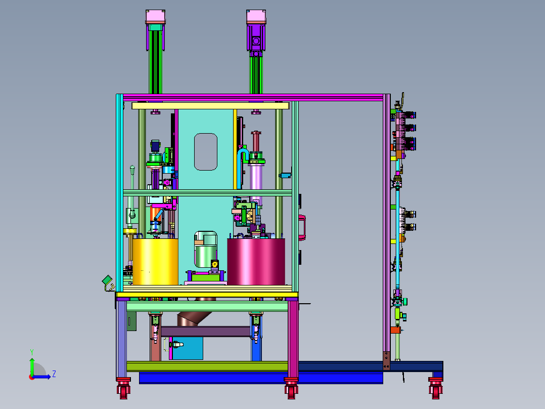 电机输出轴组件自动组装设备左视图