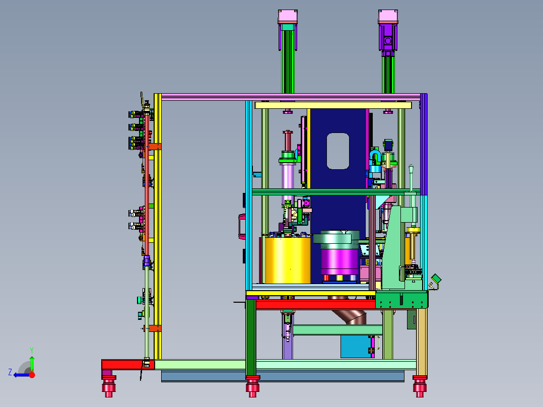 电机输出轴组件自动组装设备右视图