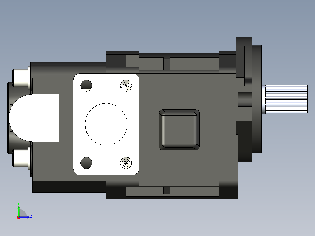 CBHYG-F双联齿轮油泵CBHYG-F32-F3.5-ATΦ左视图