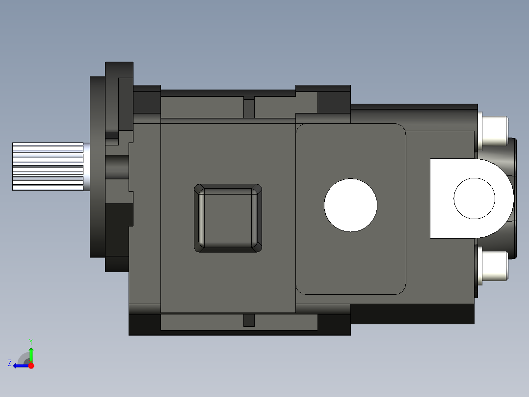 CBHYG-F双联齿轮油泵CBHYG-F32-F3.5-ATΦ右视图