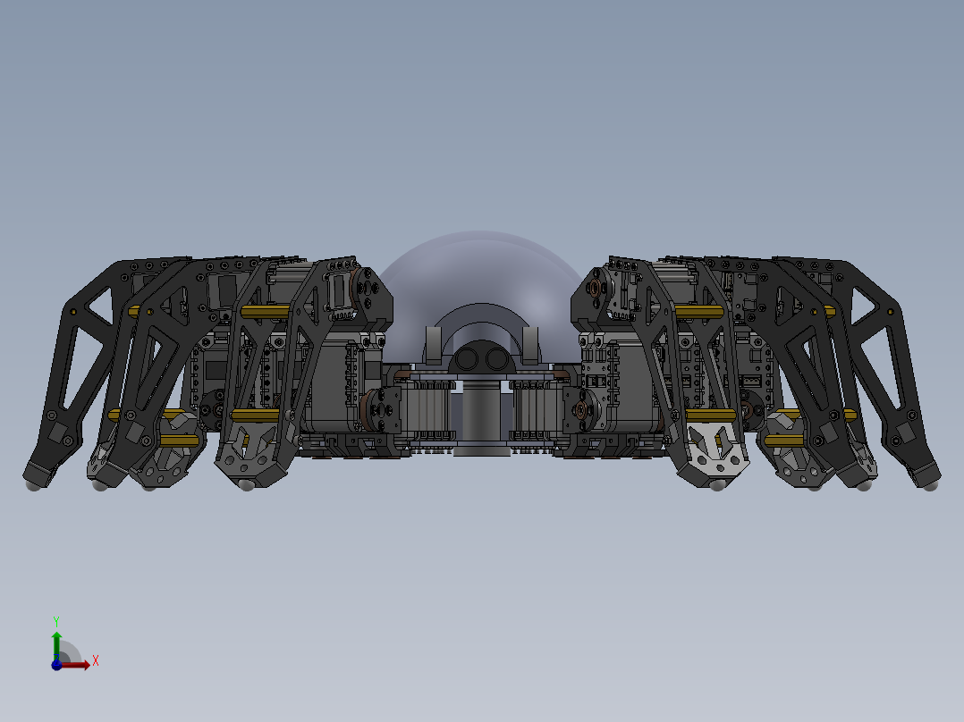 仿蜘蛛机器人前视图