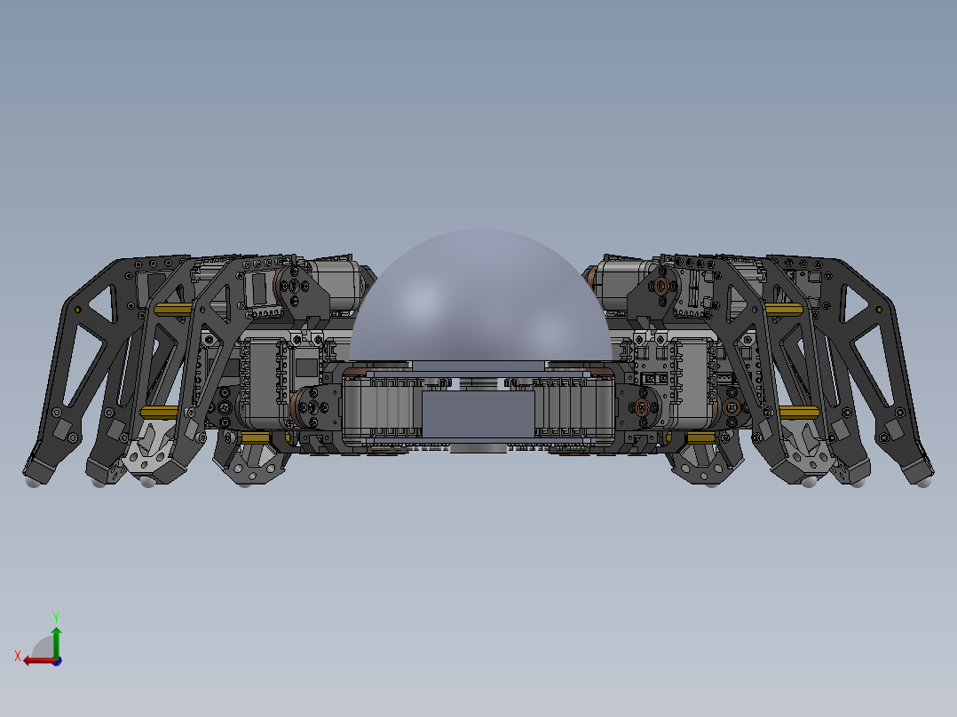 仿蜘蛛机器人后视图