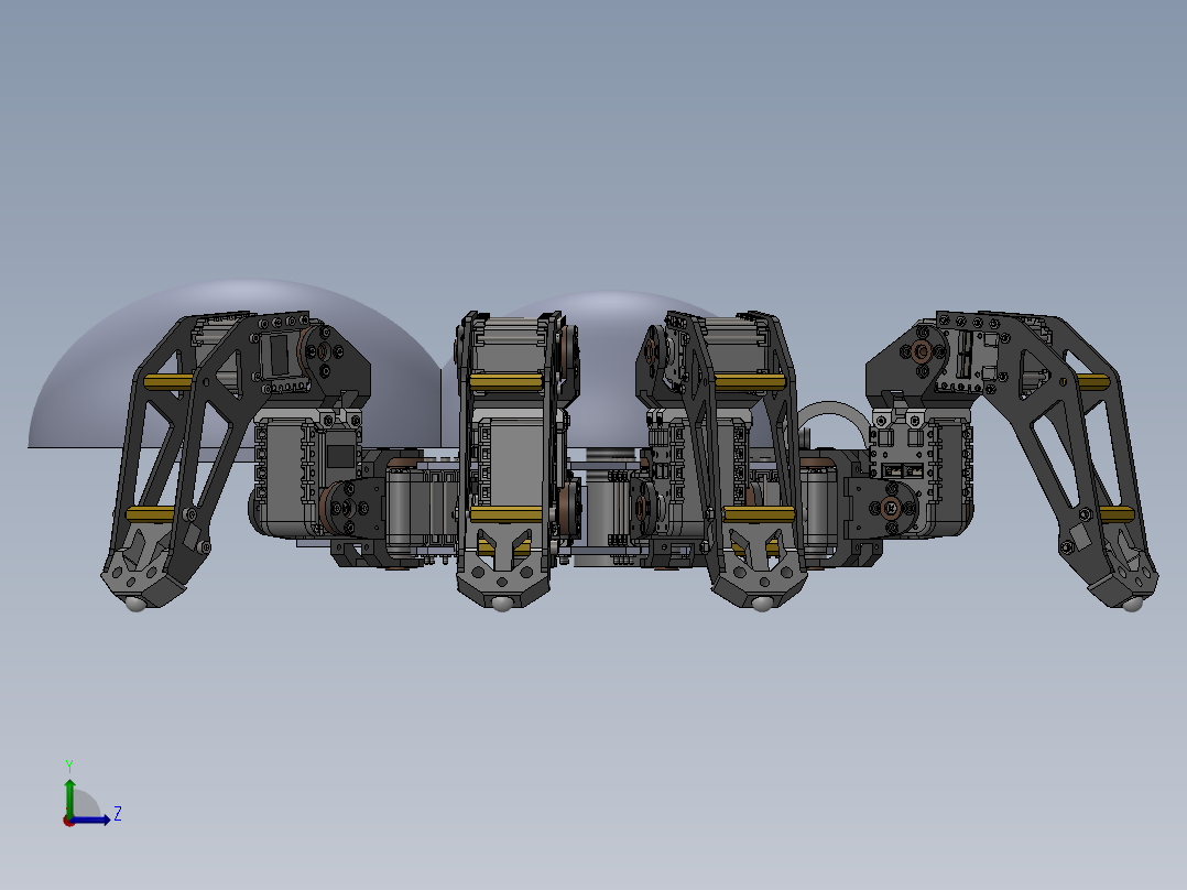 仿蜘蛛机器人左视图