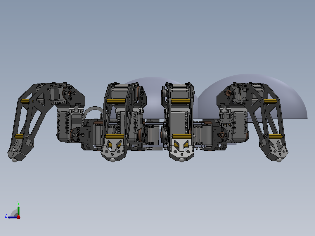 仿蜘蛛机器人右视图