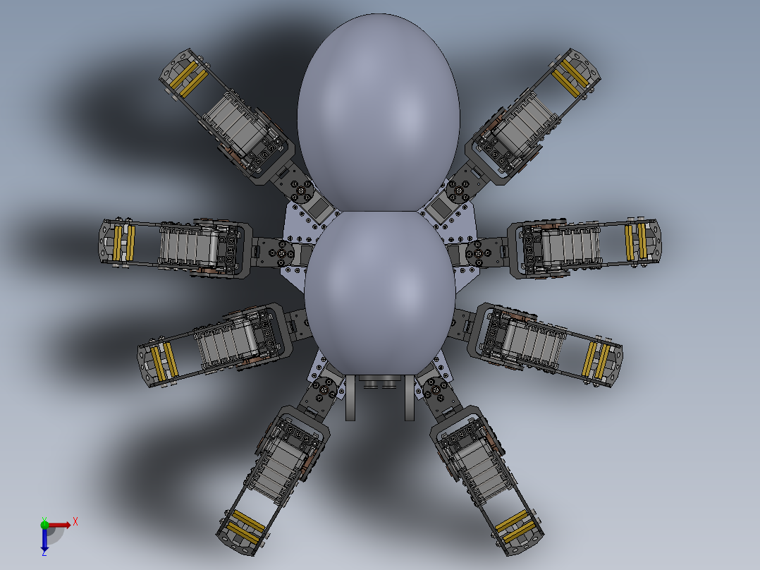 仿蜘蛛机器人俯视图