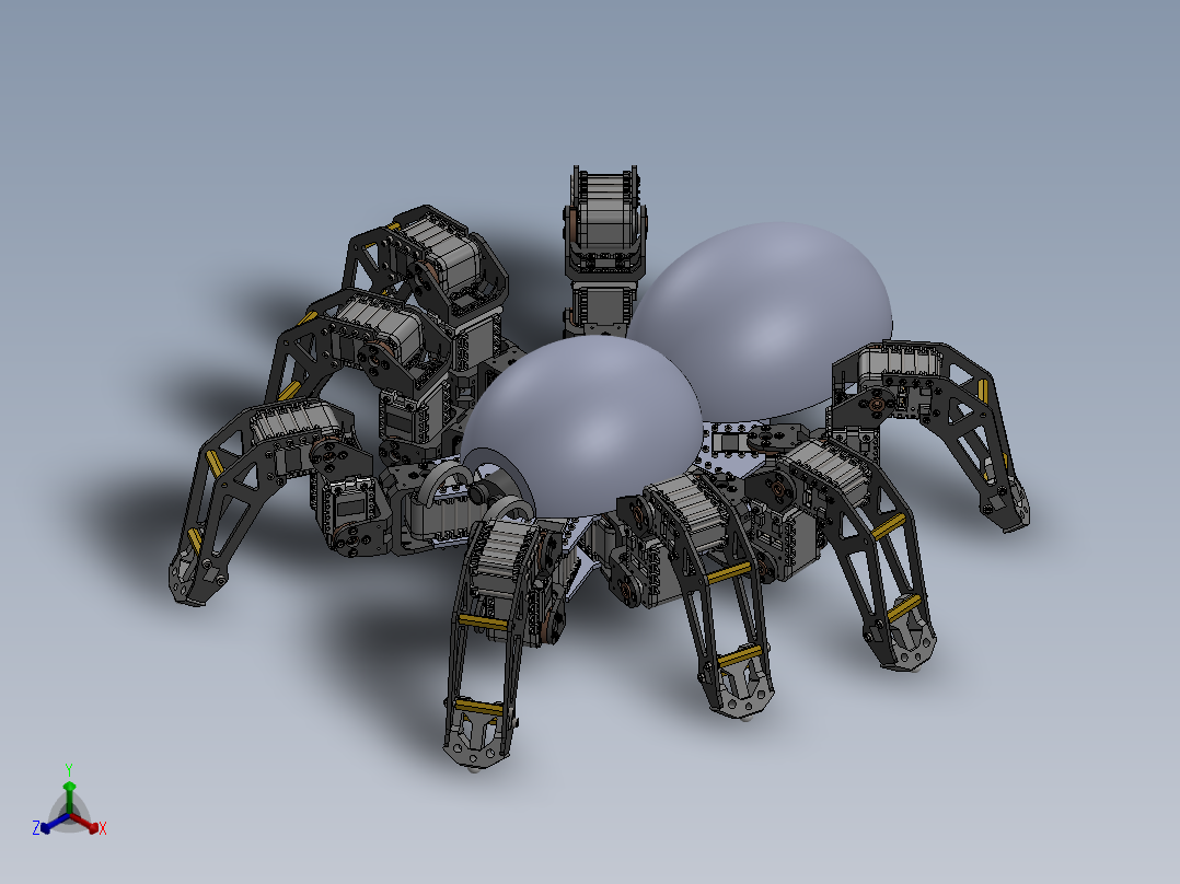 仿蜘蛛机器人正等轴测图