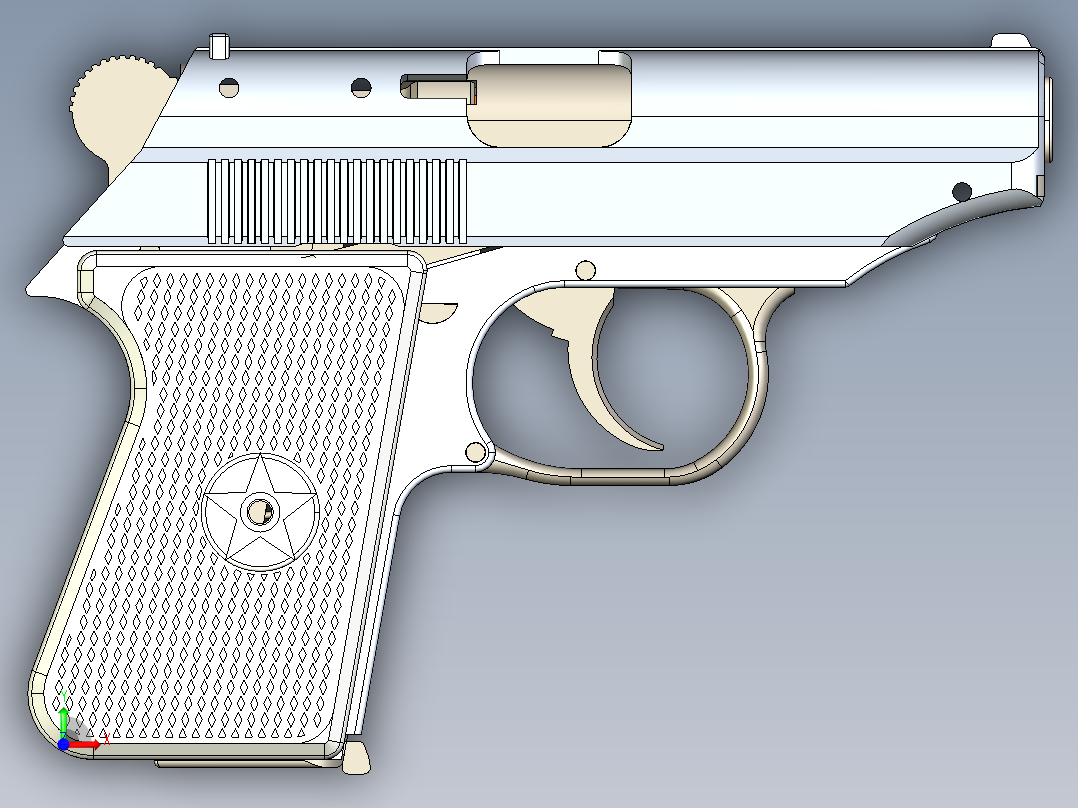 64手枪 简陋仿制版前视图