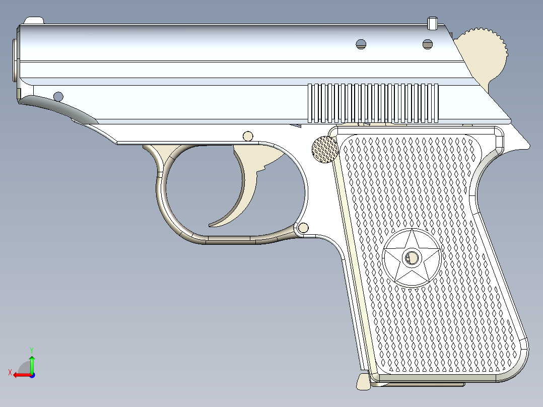 64手枪 简陋仿制版后视图