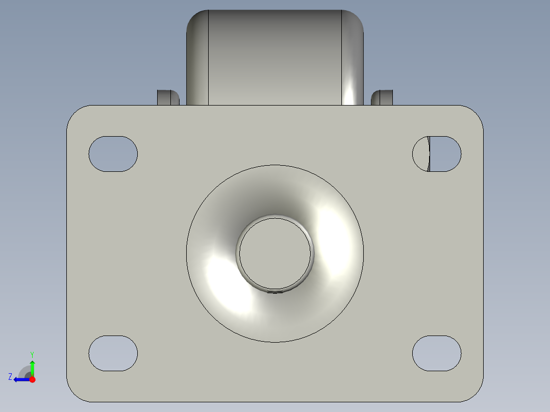 +4+HQ-FBTQF-FJZZ-01五点ZCPJ-014寸脚轮SLDPRTSLDPRTSLDPRT右视图