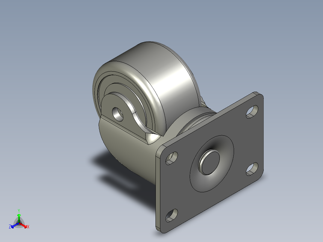 +4+HQ-FBTQF-FJZZ-01五点ZCPJ-014寸脚轮SLDPRTSLDPRTSLDPRT正等轴测图