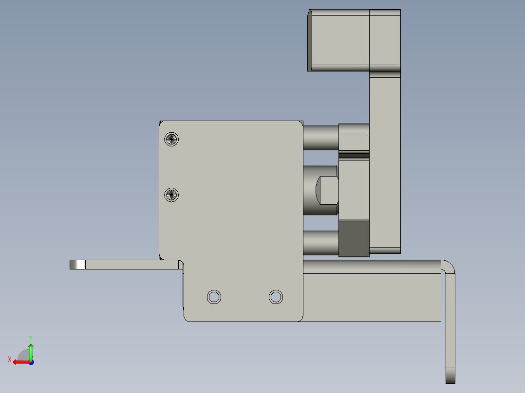流水线托盘夹紧组合后视图
