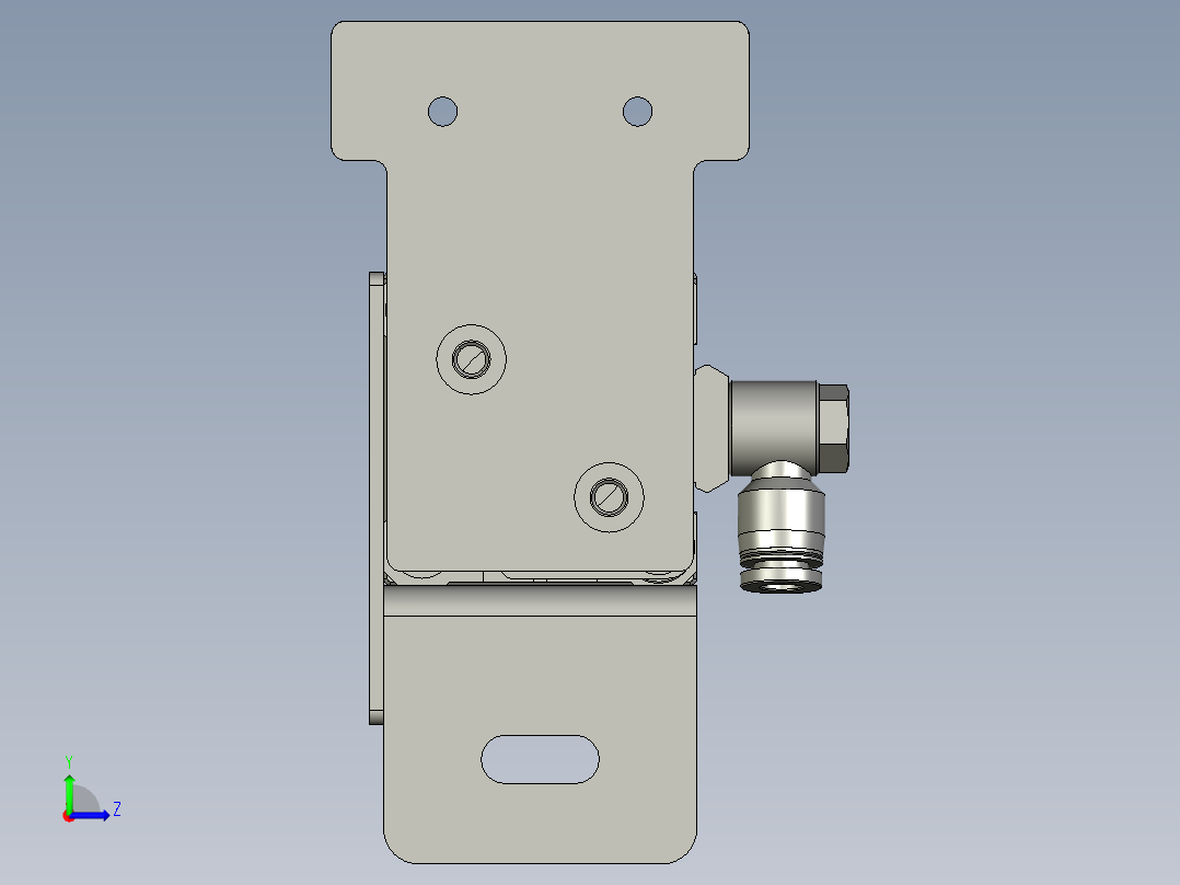 流水线托盘夹紧组合左视图