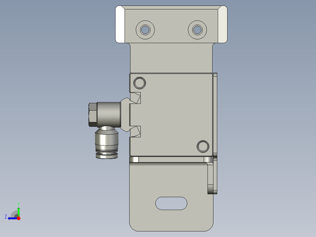 流水线托盘夹紧组合右视图