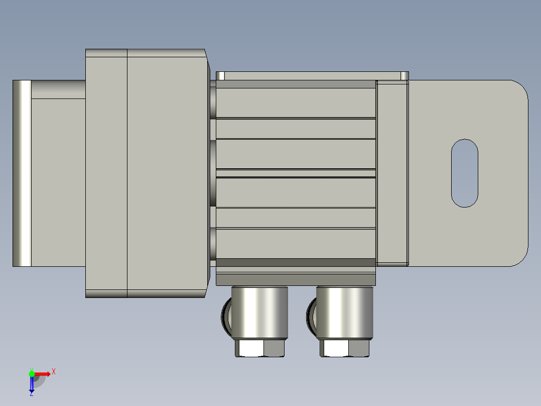 流水线托盘夹紧组合俯视图