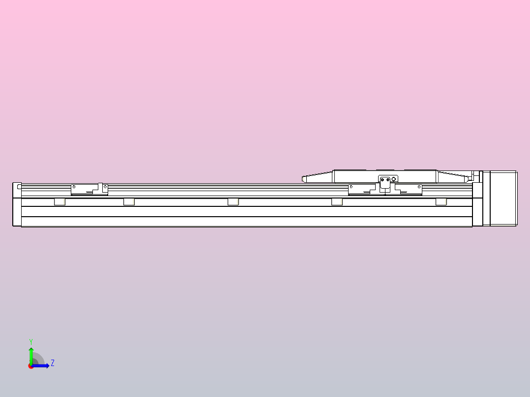 滚珠丝杠直线轴内置导轨TPA-GCR-150-2010C-L400-ML-M75-N3左视图