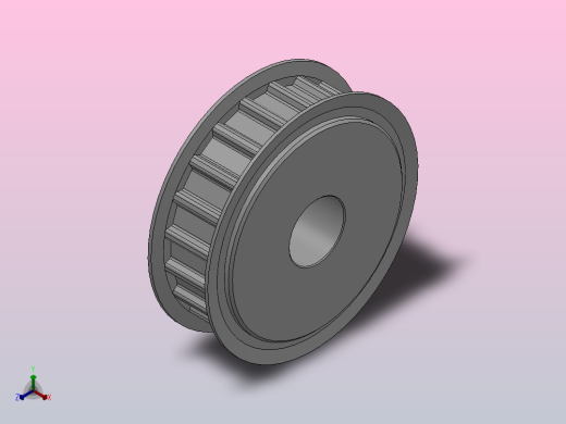 标准型梯形齿同步带轮AT10型_SAT10HC-20-15-dc18-A正等轴测缩略图