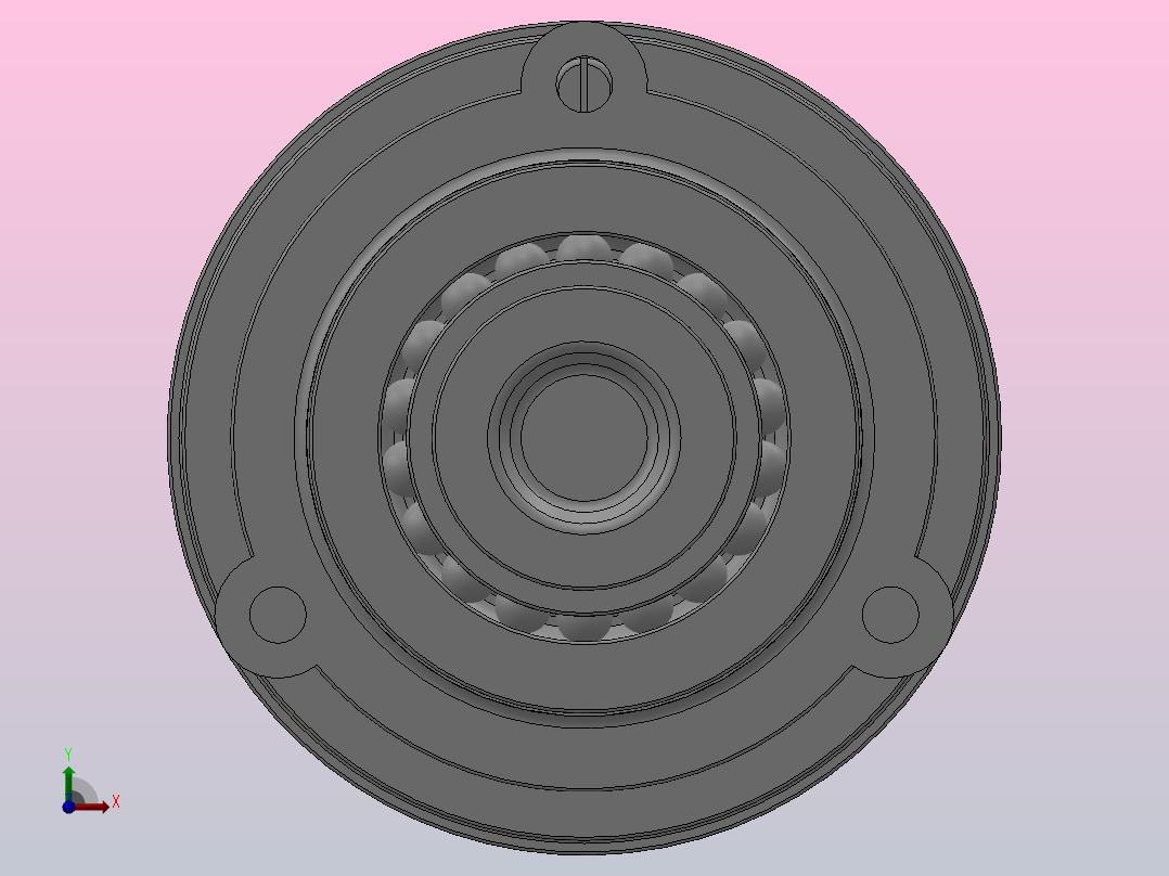 DAC2F型内、外圈都带凸缘的双列角接触球轴承轮毂轴承单元（铆合型）_DAC2F 11411642前视图