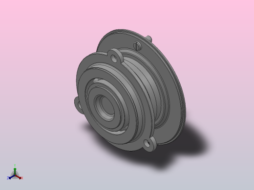 DAC2F型内、外圈都带凸缘的双列角接触球轴承轮毂轴承单元（铆合型）_DAC2F 11411642正等轴测缩略图