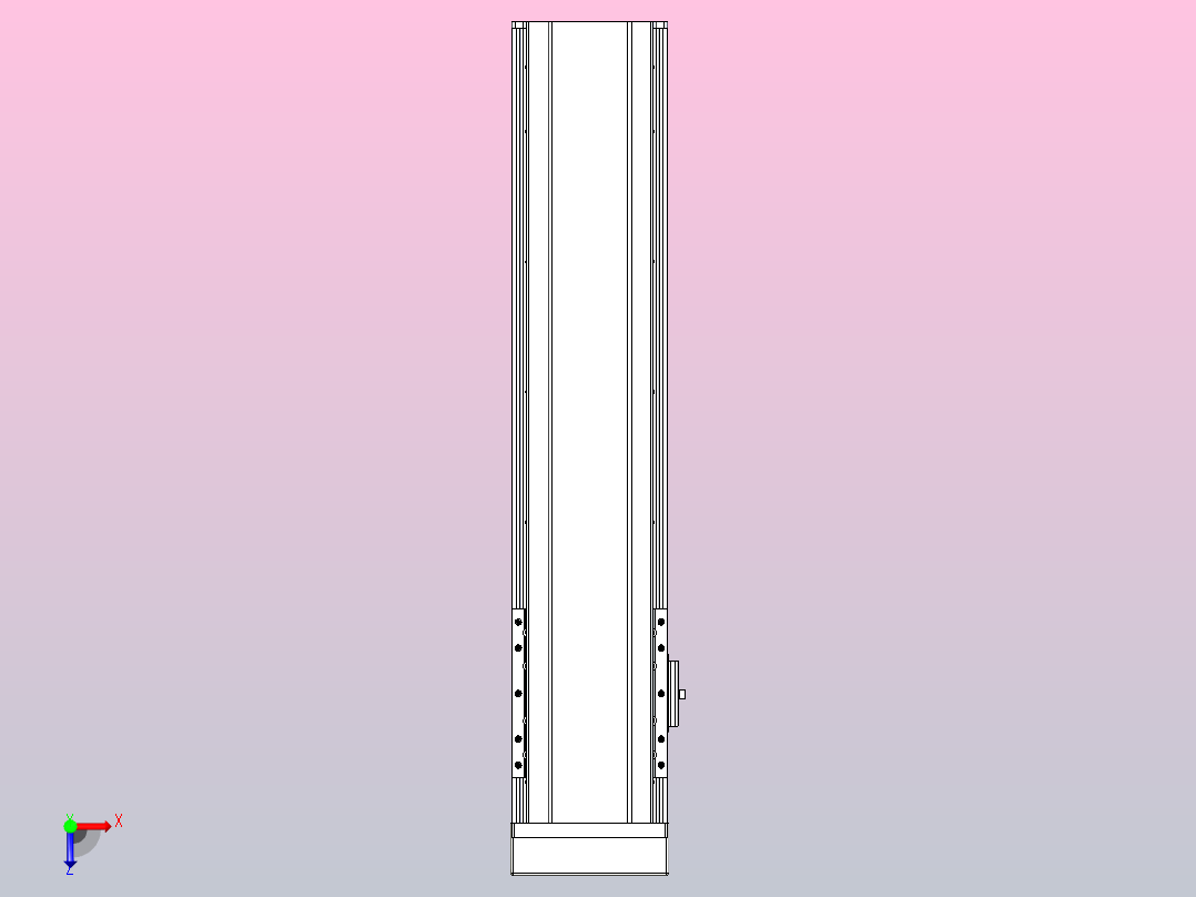 日规模组半封闭丝杆TPA-HNR-120D-1610C-L400-MP-Y-P40-N3俯视图