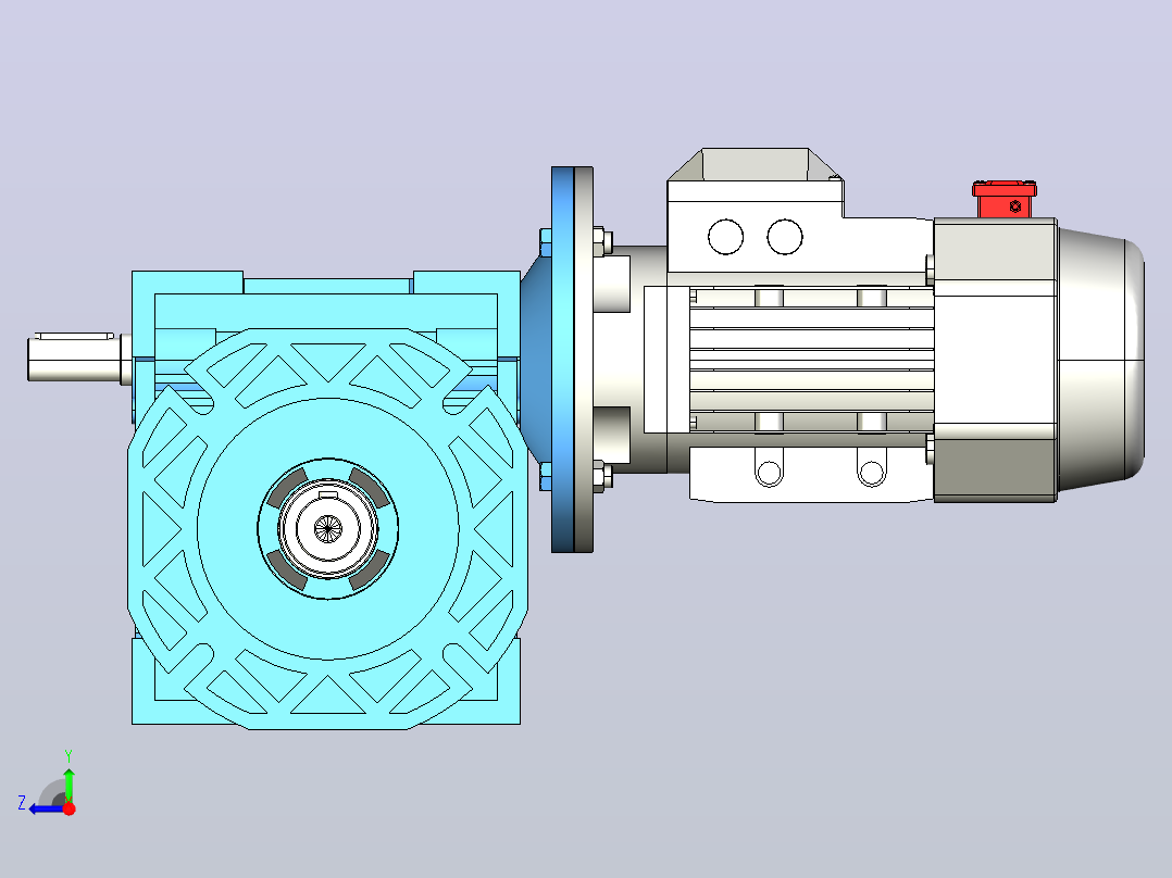 NMRV110蜗轮蜗杆减速机[RV110-E-50-3kW-FA1-SZ]右视图