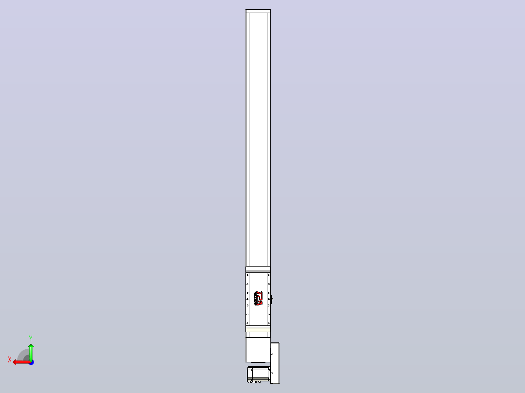 伺服电机集成皮带传动直线执行器TPA-OCB-140-256-L1250-MR-P75-N3后视图