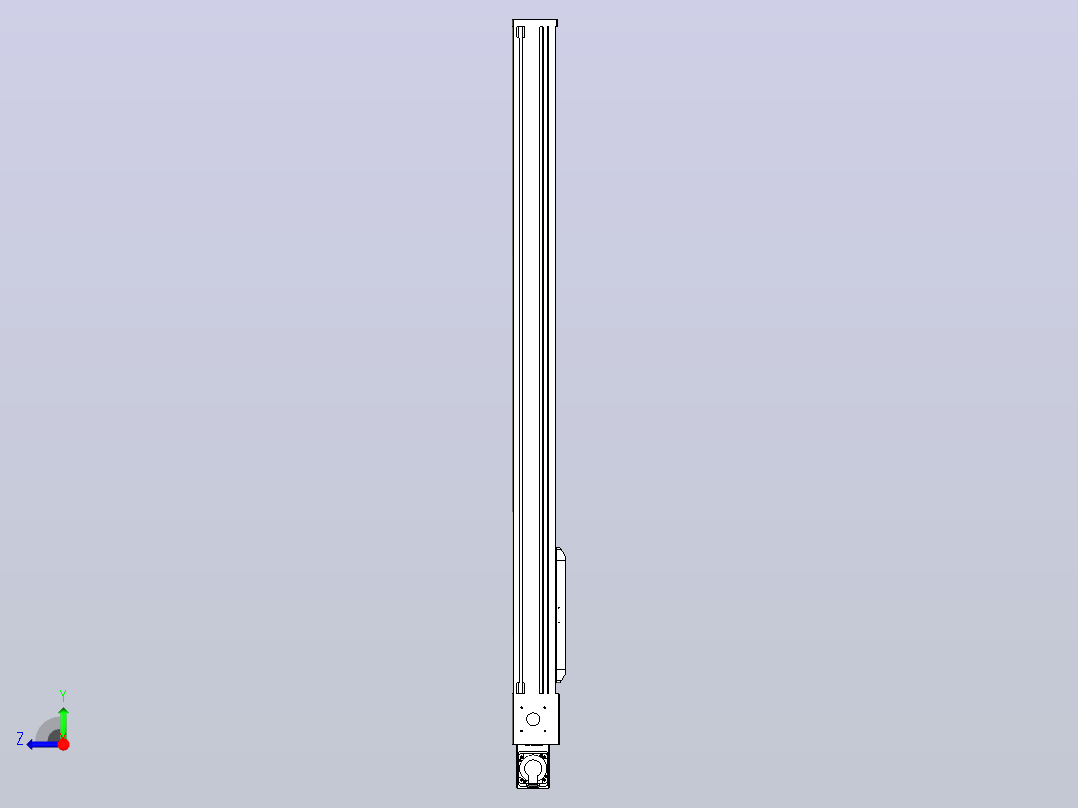 伺服电机集成皮带传动直线执行器TPA-OCB-140-256-L1250-MR-P75-N3右视图