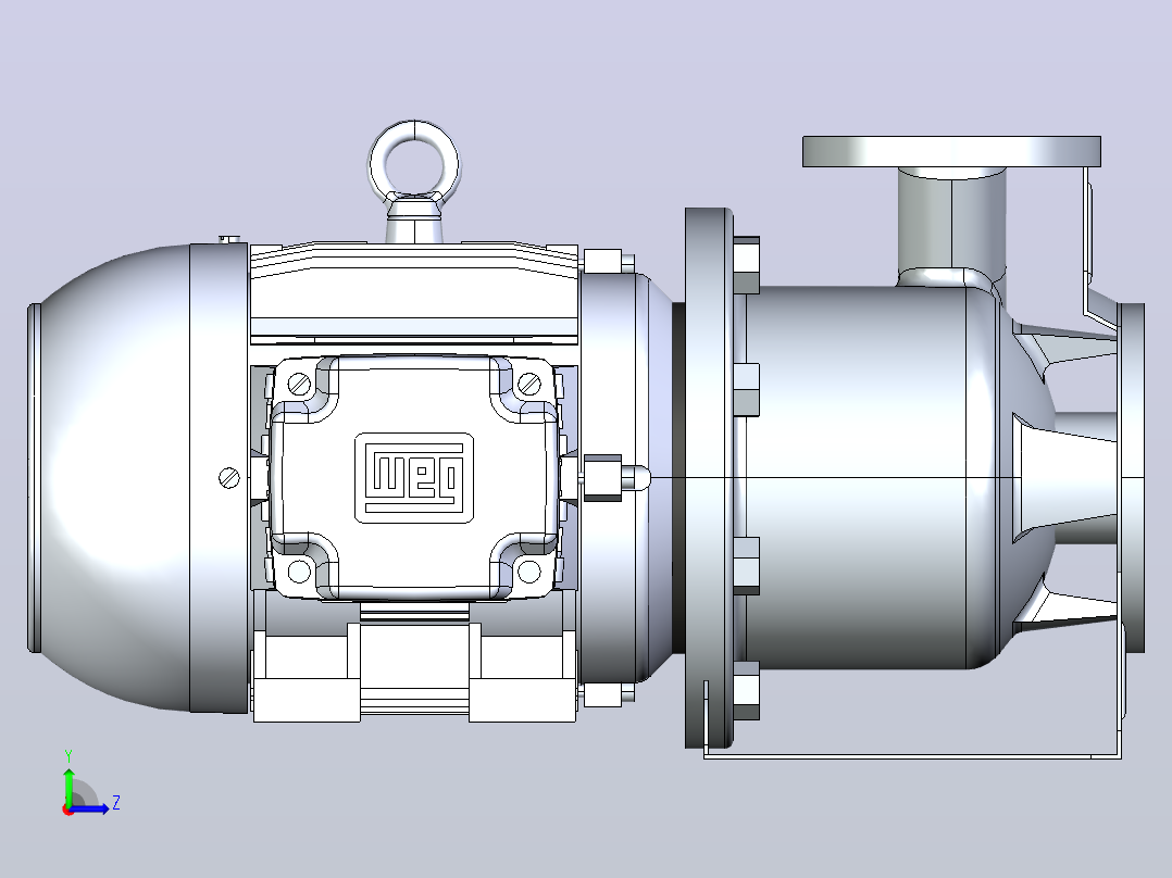 不锈钢Centrifuga泵。PS 1.25-5-2左视图