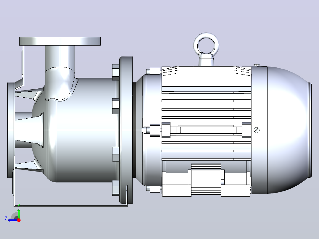 不锈钢Centrifuga泵。PS 1.25-5-2右视图