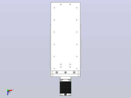 CNC刳刨机Z轴组件的Fusion 360参数模型，具有15毫米Hiwin导轨、16毫米滚珠丝杠和Nema23步进电机俯视缩略图