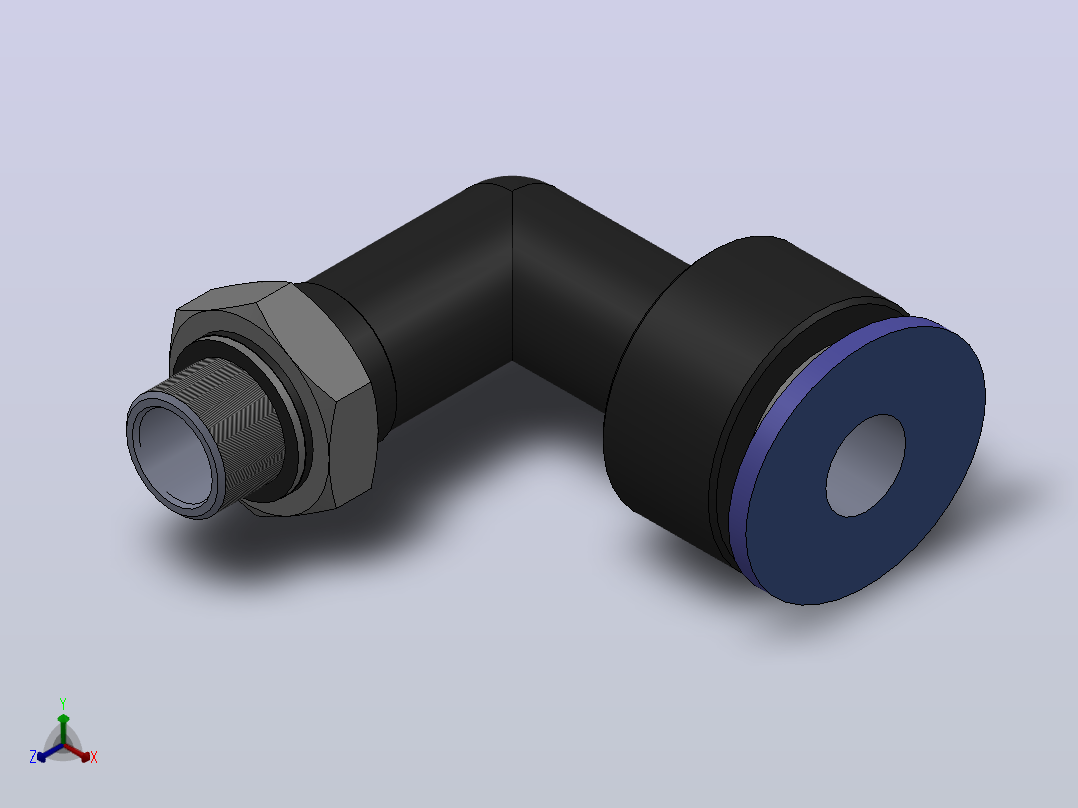 IPL-S L型小型螺纹弯头_IPL04-M5S正等轴测图