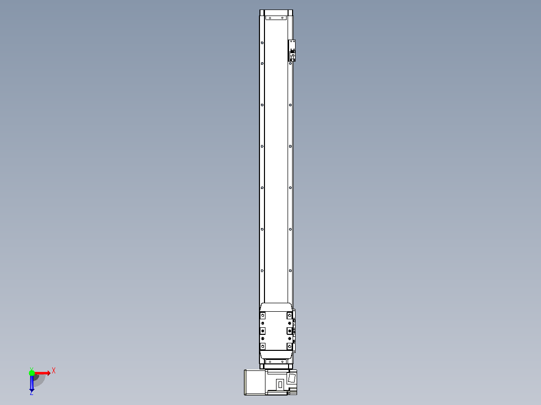 机器人皮带驱动直线轴TPA-GCB-80-P60-L650-LU-M20-N3俯视图