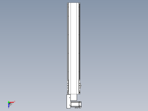 皮带直线轴半封闭可选导轨TPA-HNB-140D-120-L750-ML-Y-P40-N3俯视缩略图