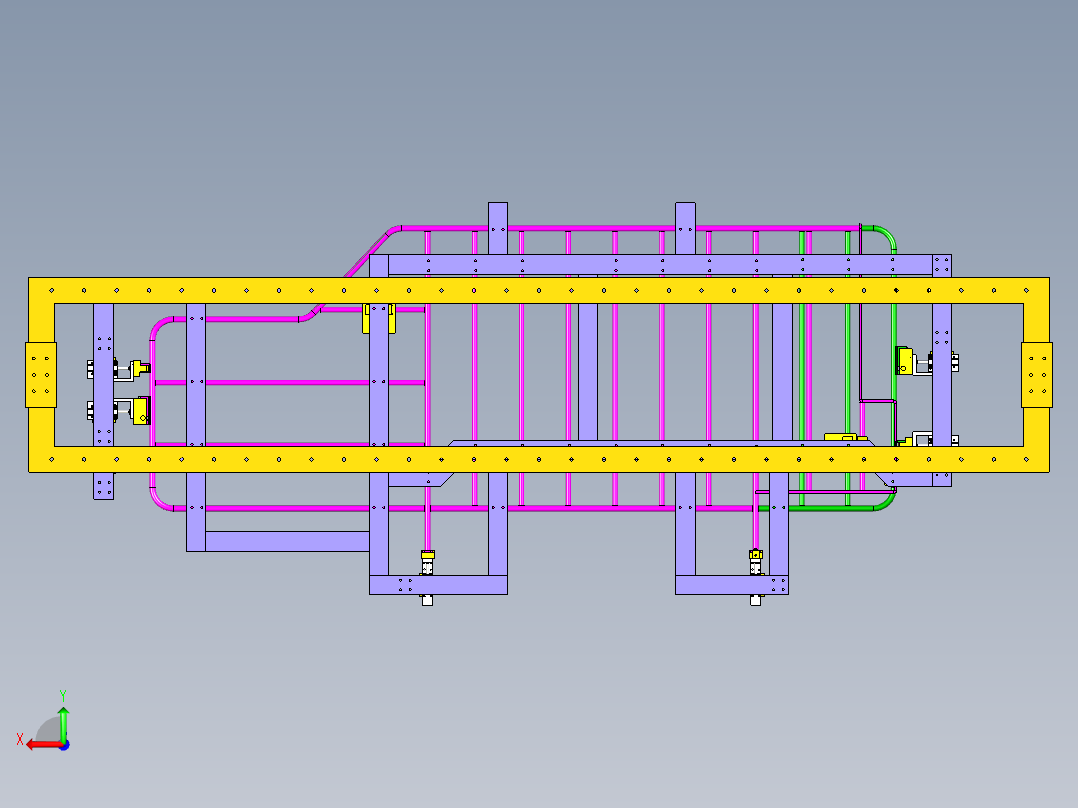 养殖栏位焊接工装ug10后视图