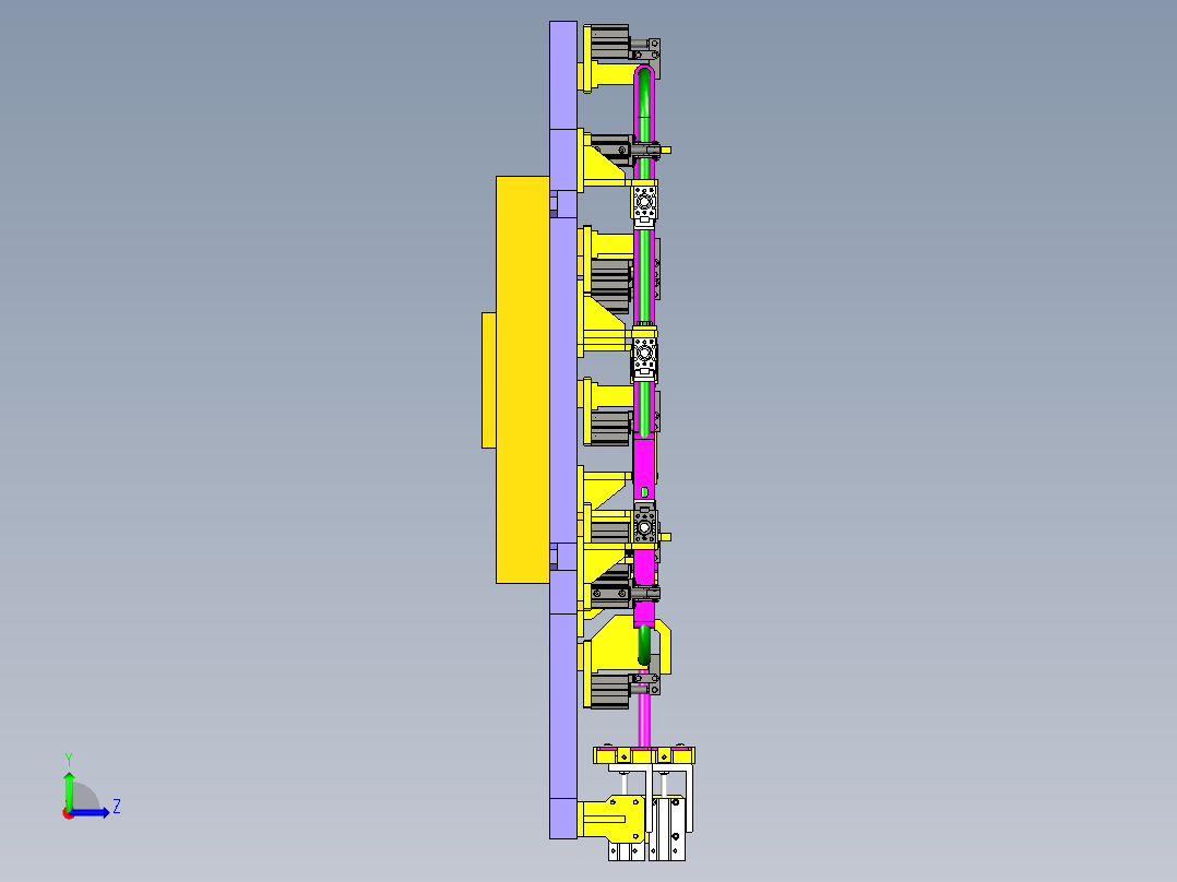 养殖栏位焊接工装ug10左视图