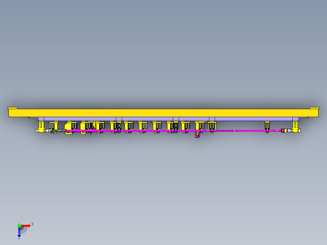 养殖栏位焊接工装ug10俯视图