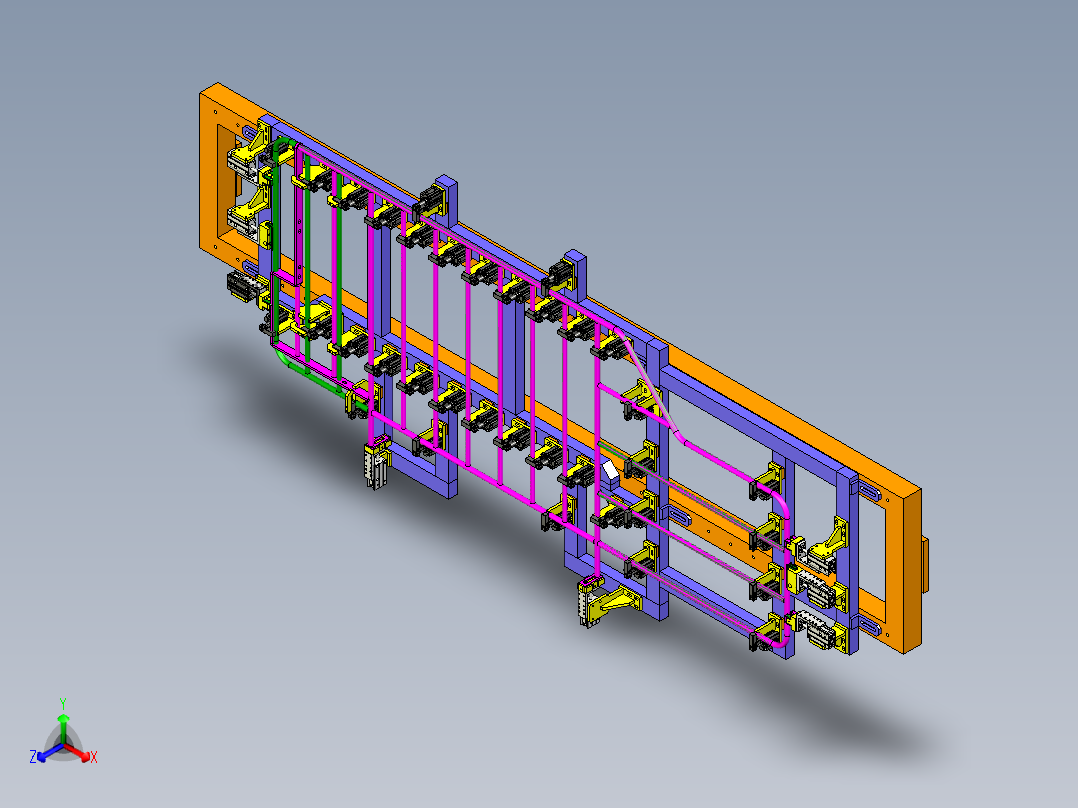 养殖栏位焊接工装ug10正等轴测图
