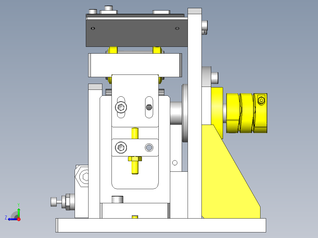 带剥离标贴的滚轮传送组件右视图
