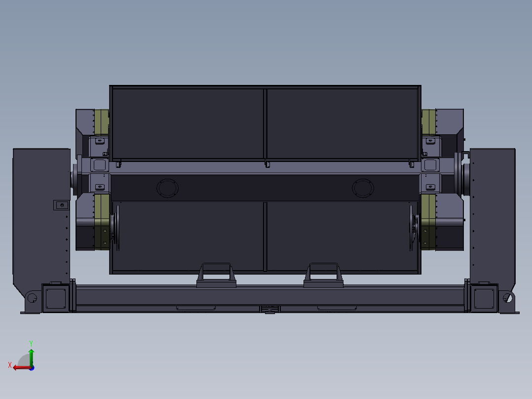 K3455-三轴变位翻转机后视图