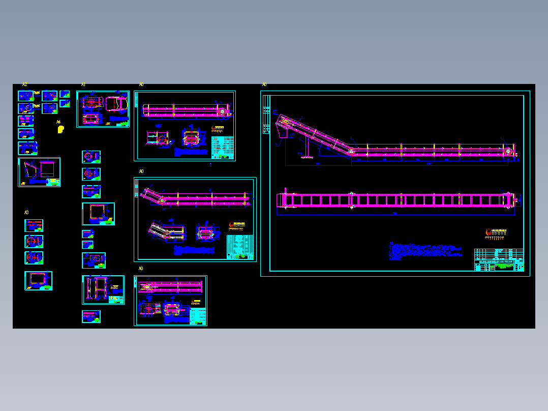 刮板出渣机全套图共27张
