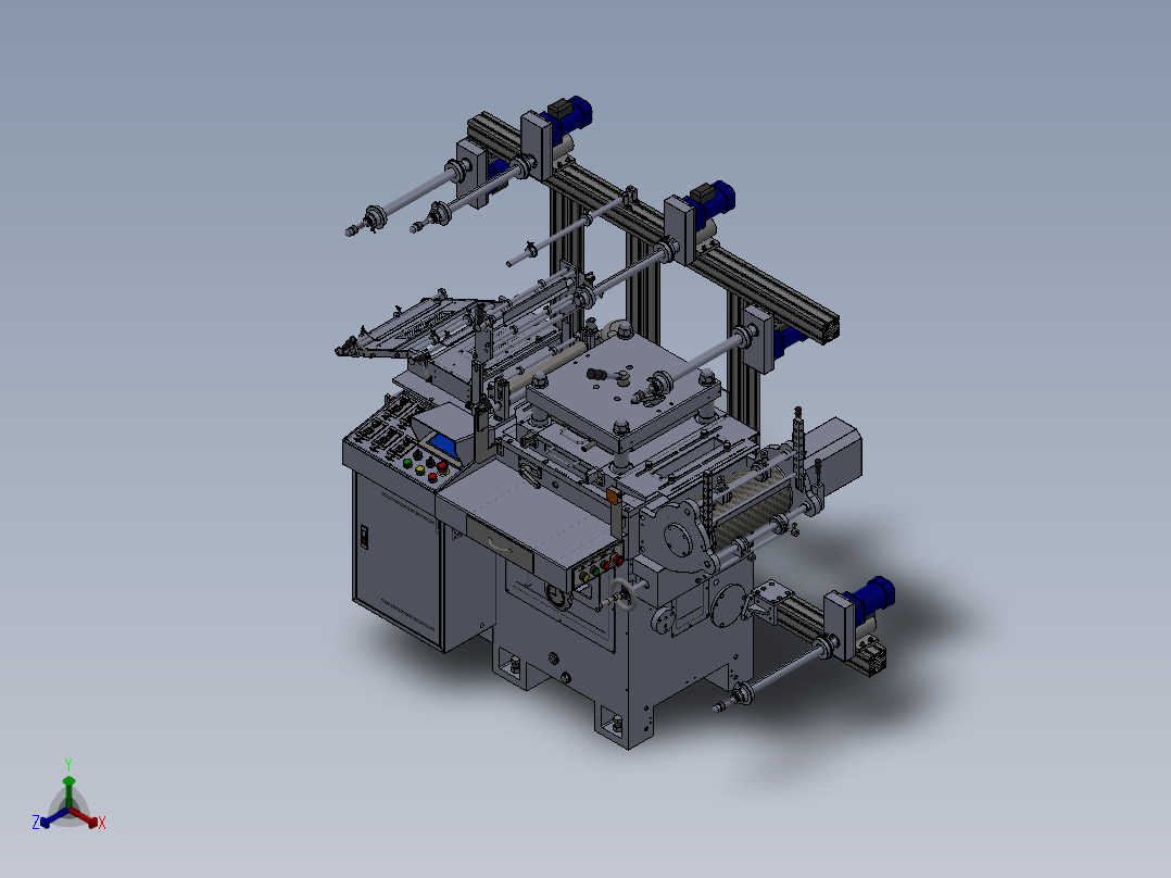 WA350G模切机(单座)正等轴测图