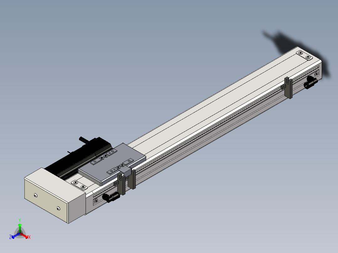 Toyo东佑达直线模组-ECH6-400-BR+煞車-M5主视图