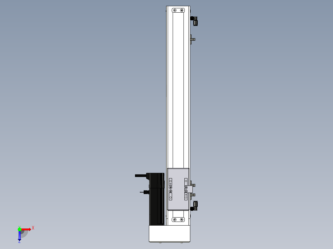 Toyo东佑达直线模组-ECH6-400-BR+煞車-M5俯视图