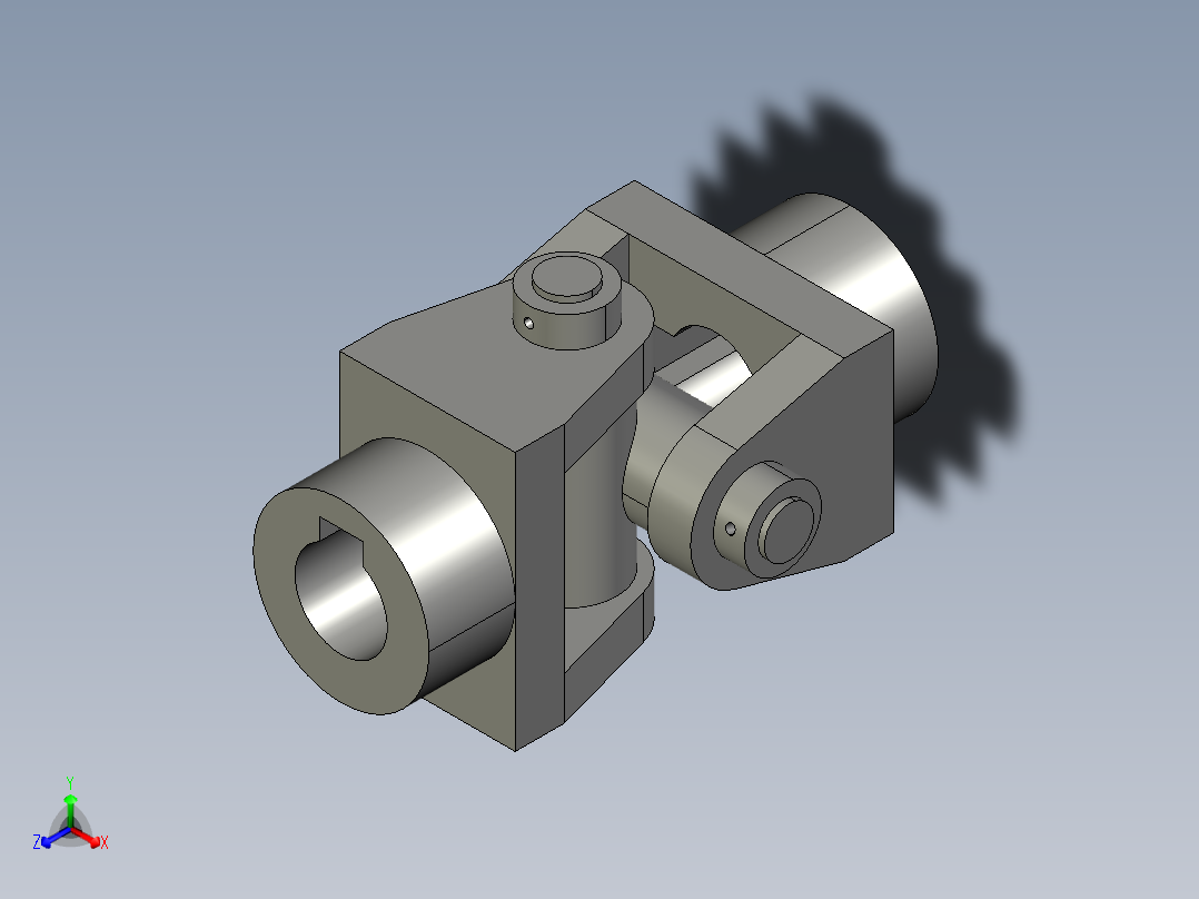 梅形联轴器正等轴测图